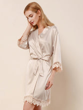 Load image into Gallery viewer, Lace Robe - Cream