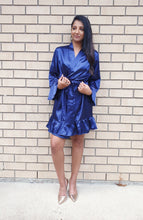 Load image into Gallery viewer, Ruffled Robes - Navy Blue