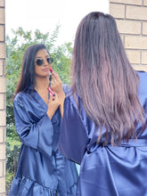 Load image into Gallery viewer, Ruffled Robes - Navy Blue