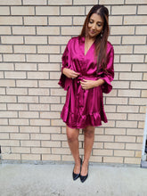 Load image into Gallery viewer, Ruffled Robes - Plum