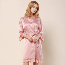 Load image into Gallery viewer, Lace Robe - Dusty Rose