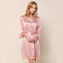 Load image into Gallery viewer, Lace Robe - Dusty Rose