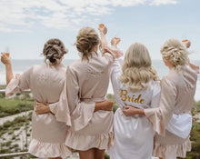 Load image into Gallery viewer, Ruffled Robe - Champagne