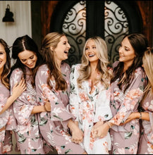 Load image into Gallery viewer, Floral Robes - Bride & Bridesmaids