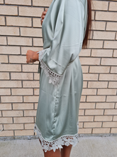 Load image into Gallery viewer, Lace Robe - Sage Green