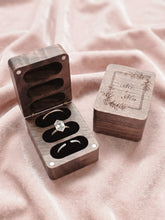 Load image into Gallery viewer, Mr &amp; Mrs 3 Slot Ring Box
