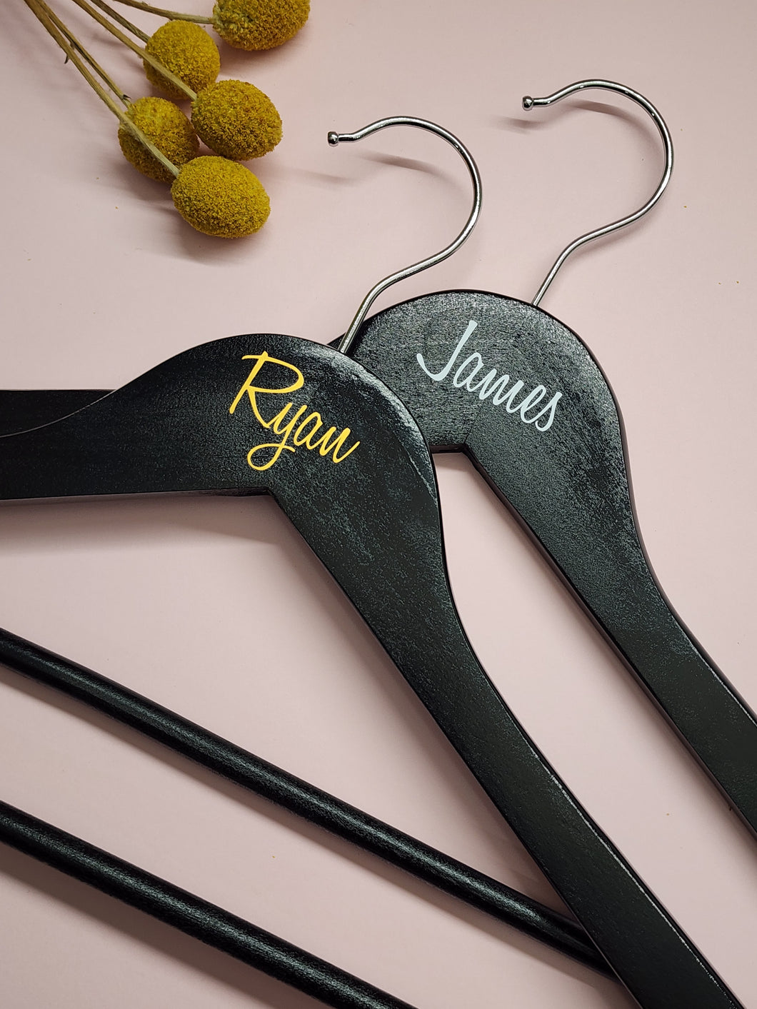 Personalised Coat Hanger - Black