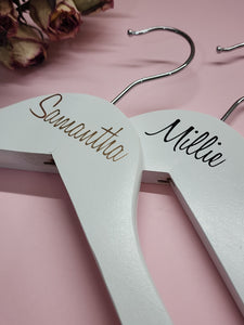 Personalised Coat Hanger - White