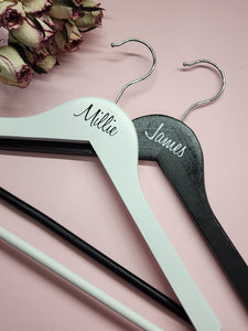 Personalised Coat Hanger - Black