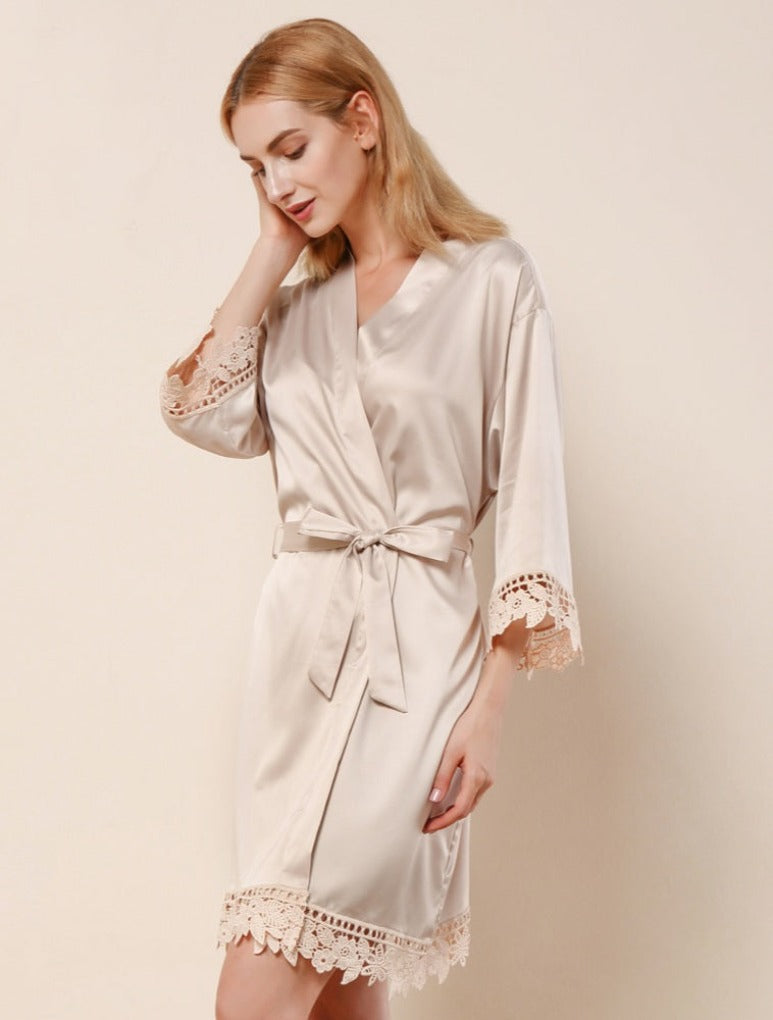 Lace Robe Cream – Bride To Be NZ