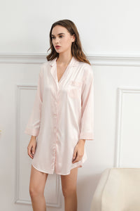 Satin Sleep Shirt - Blush