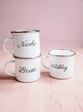 Load image into Gallery viewer, Personalised White Enamel Mug
