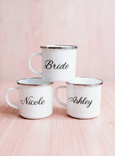 Load image into Gallery viewer, Personalised White Enamel Mug
