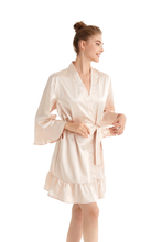 Load image into Gallery viewer, Ruffled Robe - Champagne
