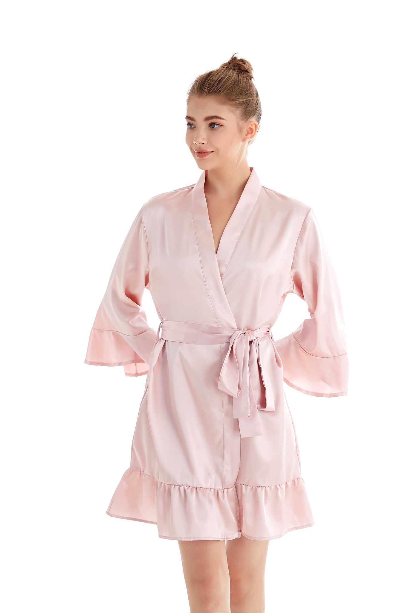 Ruffled Robe - Soft Pink – Bride To Be NZ