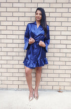 Load image into Gallery viewer, Ruffled Robes - Navy Blue
