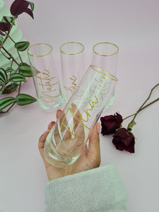 Personalised Glass Flutes
