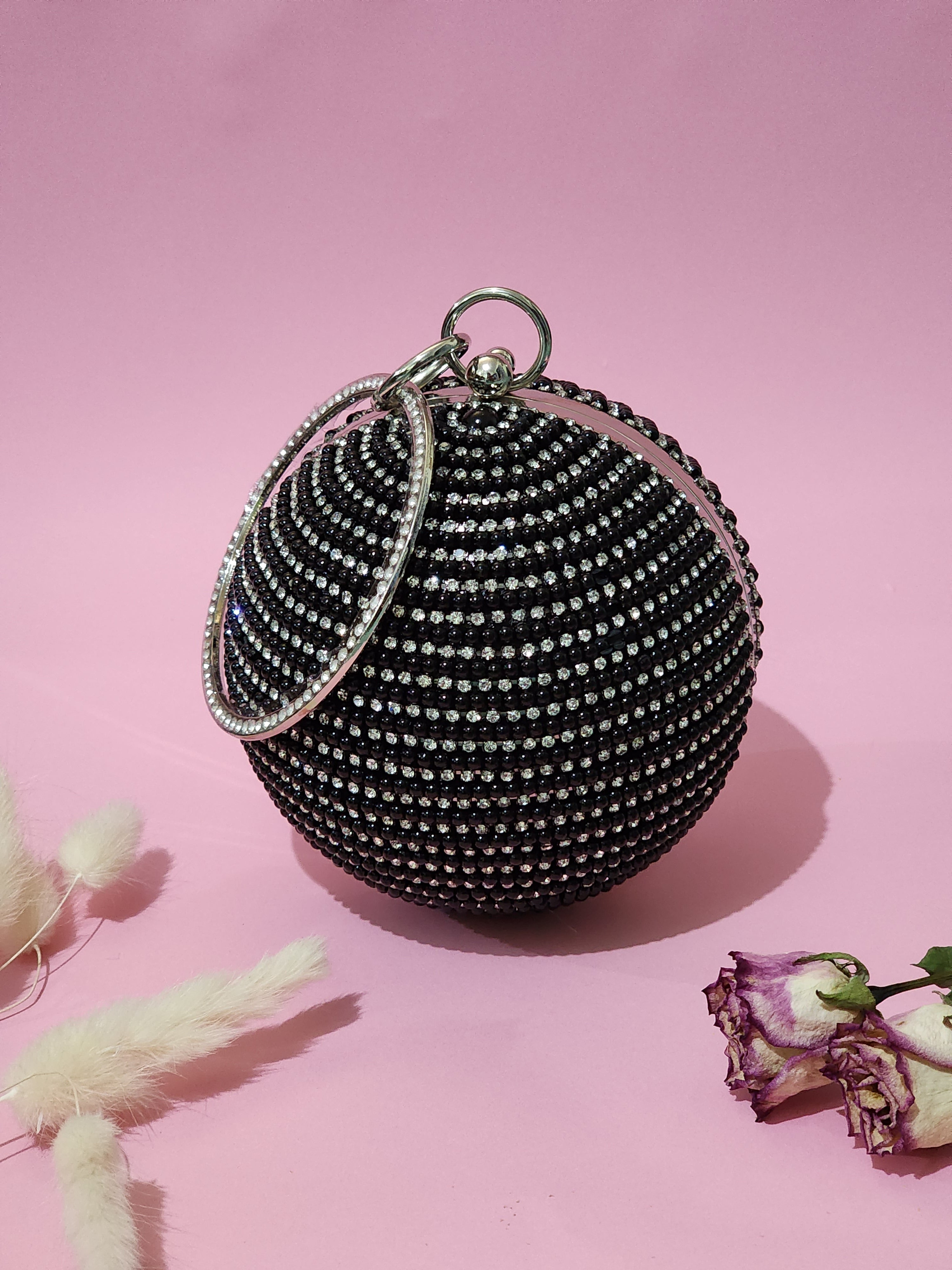 Aliyah Sphere Clutch Black Bride To Be NZ