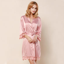 Load image into Gallery viewer, Lace Robe - Dusty Rose
